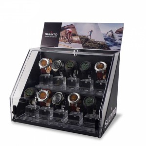 Athletic Customized Counter Top Acrylic Men Watch Display Case