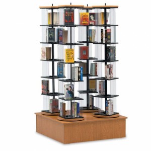 Multifunctional Wood Floor Display Stand Book Rack