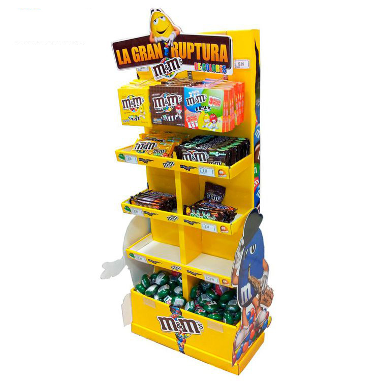 Attractive Yellow Cardboard Appliances Art Food Display Stands (2)