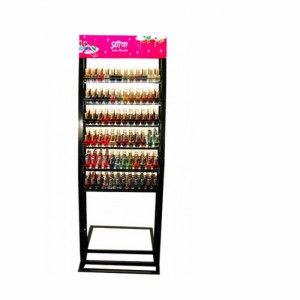 Beauty Salon Care Product Retail Shop Rack Floor Nail Polish Display Shelves