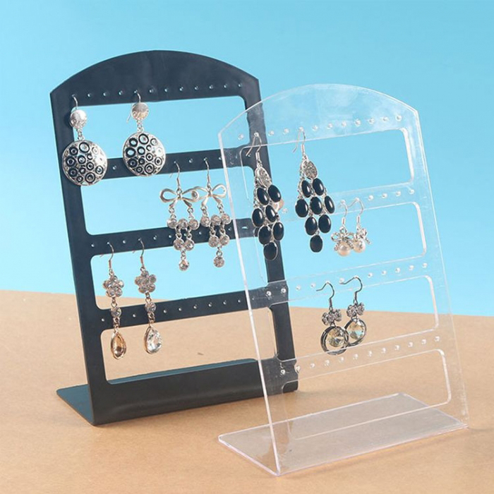Clear Perspex Plexiglass Acrylic Bracelet Necklace Jewellery Jewelry Display Stand For Neck And Earring (1)