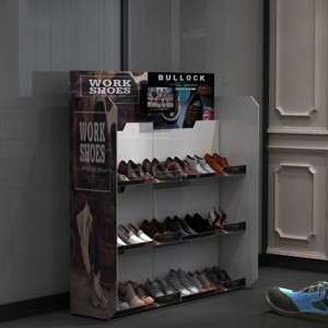 Combined Floor 3-Tiers Acrylic DIY Shoe Display Stand For Sale