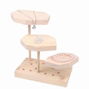Comfortable Wood Counter Top Jewelry Display Rack For Retail Store