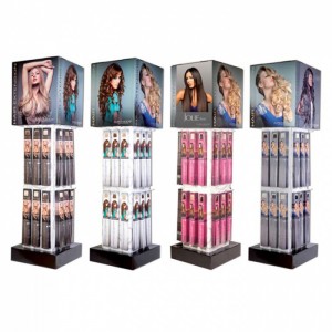 Convenient Floor Custom Hair Extensions Accessories Wall Display Stand