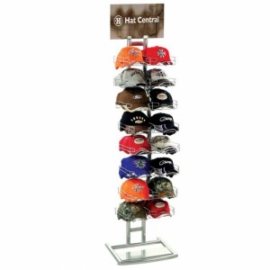 Cool Black Metal Customized Floor Hat Display Stand Supplier