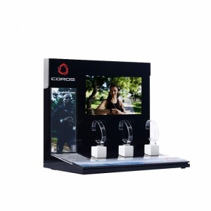 Countertop 3 Watch Stand Black Acrylic Mens Watch Holder Stand