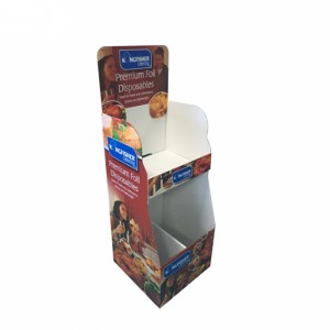 Custom 3 Tiered Cardboard Snack Food Display Stands Meet Your Specific Size