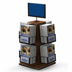 Custom 4-Way Rotatable Countertop Greeting Gift Card Display Stand