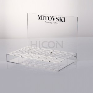Custom Cosmetic Shop Clear Acrylic Makeup Brushes Display Stand