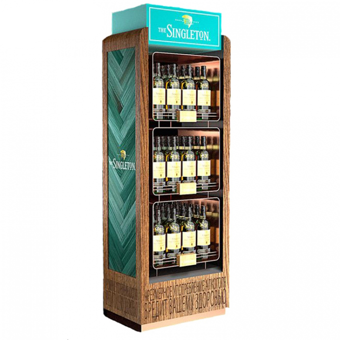 Custom High-Quality Wooden Liquor Bottle Display Cabinet, Liquor Store Decoration, Drink Display Rack (1)