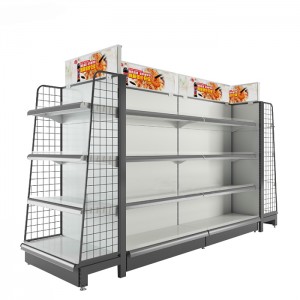 Durable Custom White Metal Display Shelving For Retail Stores