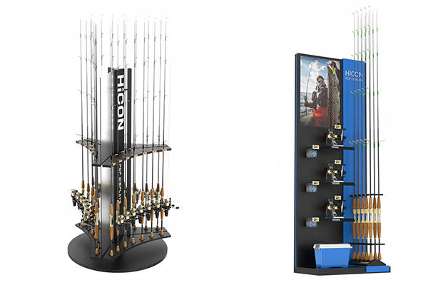 Creative Retail POP Displays for the Fishing Rod Industry