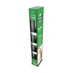 Floor Green Metal Pet Store Displays Stand With Label Holder For Sale