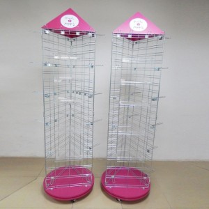 Get Attention In-Store Pink 3-Way Rotating Kids Plush Toy Display Stand