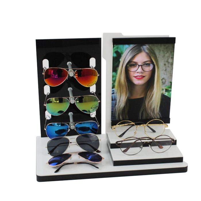 Great White Wood Countertop Rayban Sunglasses Kiosk Display Stand (1)