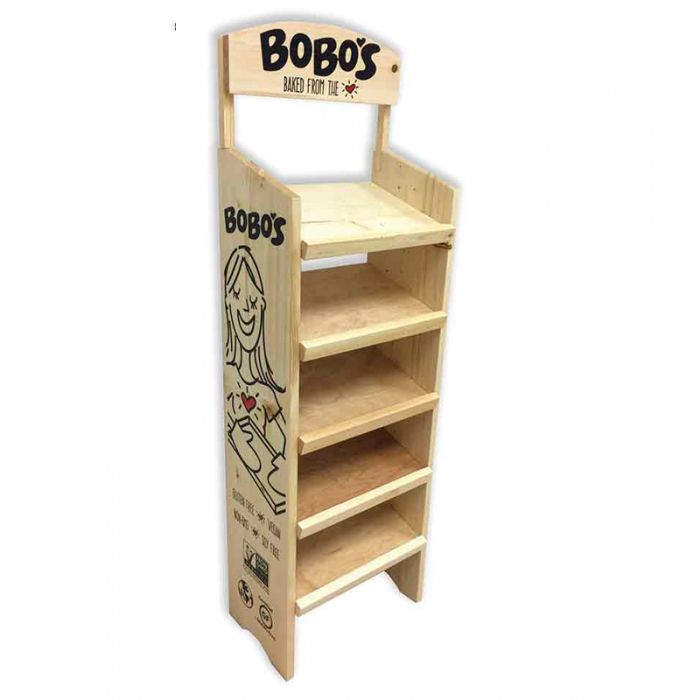 Help You Sell In Retail Store Wooden POP Bakery Display Stands (1)
