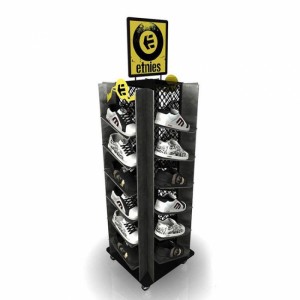 In-Store Marketing Metal Floor Retail Sports Shoes Display Rack Stand
