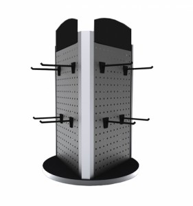 Jewelry Store Revolving 4-Way Pegboard Display Stand