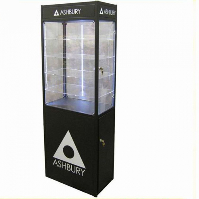 Light Black Metal Acrylic Sunglass Display Cabinet For Store With Door (1)