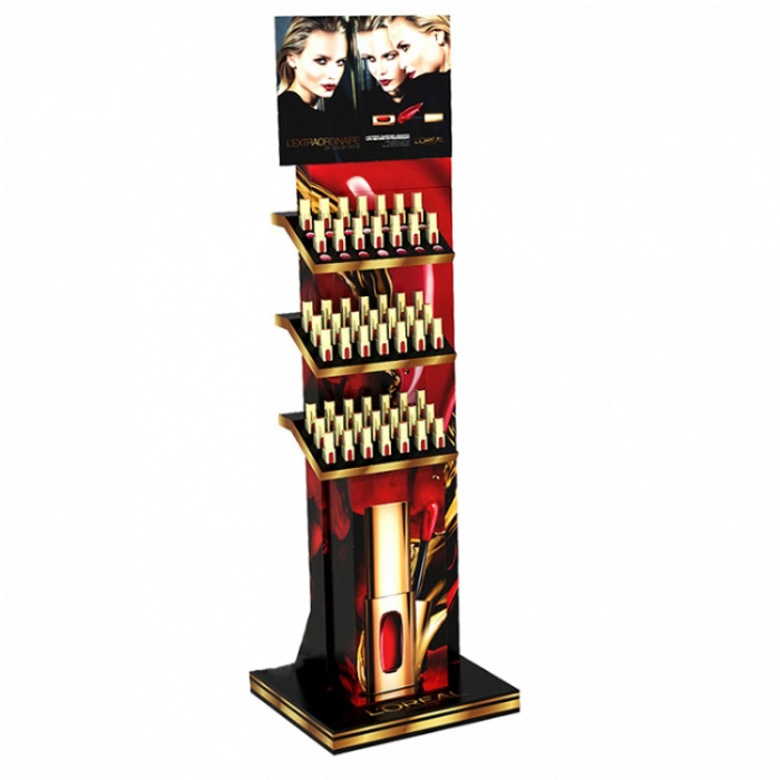 Lipstick Retail Store Display Design Showroom Custom Freestanding Acrylic Lipstick Display Stand (1)