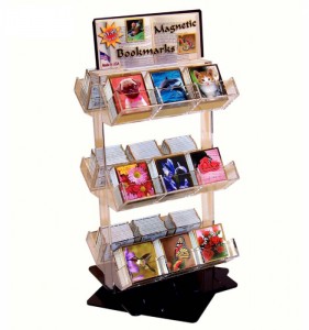 Literature Retail Store Countertop Kids Book Card Display Acrylic Stand