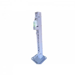 Metal Hand Sanitizer Floor Stand With Silver Square Base Touch Free
