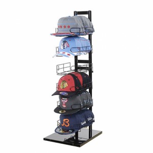 Metal Hat Display Rack, 6-Tier Floor Standing Display Cowboy Hat Rack
