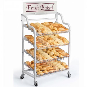 Metal Portable Basket Baguettes Shop Bread And Bakery Display Units