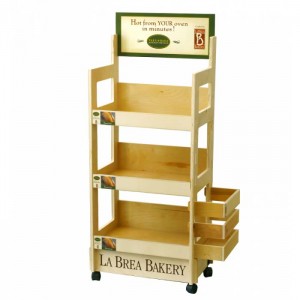 Movable Retail Store Equipment French Bread Display Stand For Sale