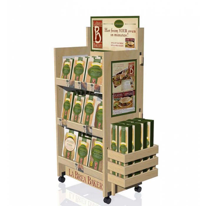 Movable Retail Store Equipment French Bread Display Stand For Sale (3)