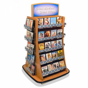 Movable Wire 4-Way Greeting Card Display Racks Wholesale Freestanding
