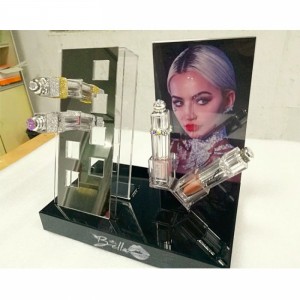 Personality Customized Black Acrylic Retail Lipstick Counter Display Stand