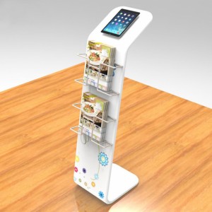 Iron Pop Anti-Theft Android Tablet Kiosk Pos Floor Display Stand