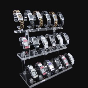 Pretty 3-Layers Acrylic Custom Made Pocket Watches Display Rack