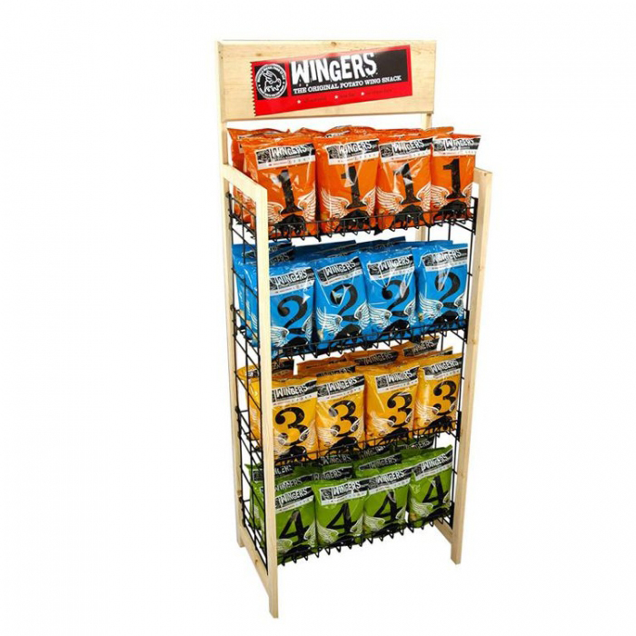 Reflect Your Brand Floor Standing Made By Wood And Wire Snack Display Racks (1)