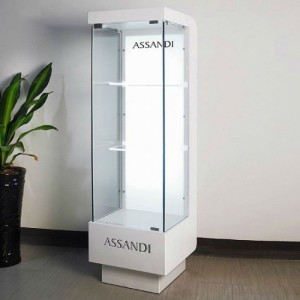 Reliable Lighting Lockable Flooring Acrylic Jewelry Shop Fitting Watch And Jewelry Showcase Display Cabinet