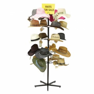 Retail Merchandising Custom Wire Hats Display Stand Racks Floor Standing