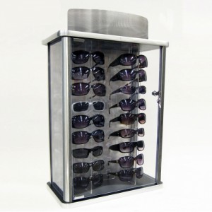 Retail Store Acrylic Door Countertop Sunglasses Display With Lock