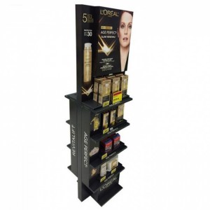 Rotatable 5-Layer Black Light Cosmetics Display Stand For Sale