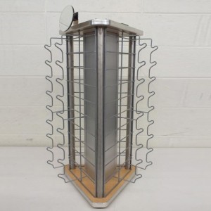 Silver Metal Sunglass Counter Top Display Unit For Store With Mirror