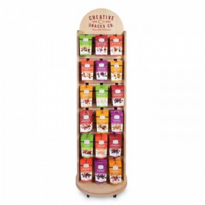 Slatwall Rotating Snack Area Display Sweet Shop Display Stands Movable
