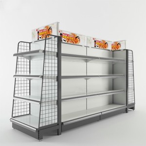 Standard Floor White Metal Pharmacy Store Display Fixtures Shelf Display Rack