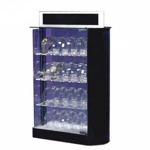 Transparent Acrylic Counter Top Watch Display Cabinet With Lock