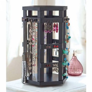 Wood Countertop Leather Jewelry Store Supplies Display Rack