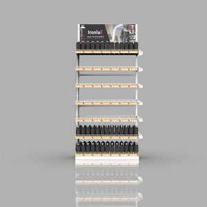 6 Tiered Retail Liqour Water Bottle Display Rack Metal Display Shelf