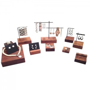 White Color Counter Top Jewelry Display Set For Ring Necklace Acrylic Jewelry Display Stand