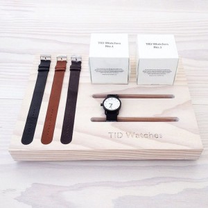 White Countertop Wood Digital Watch Display Stands Wholesale Suppliers