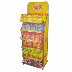 Your Brand Sweet Candy Chips Advertising In Store Metal Food Display Stand