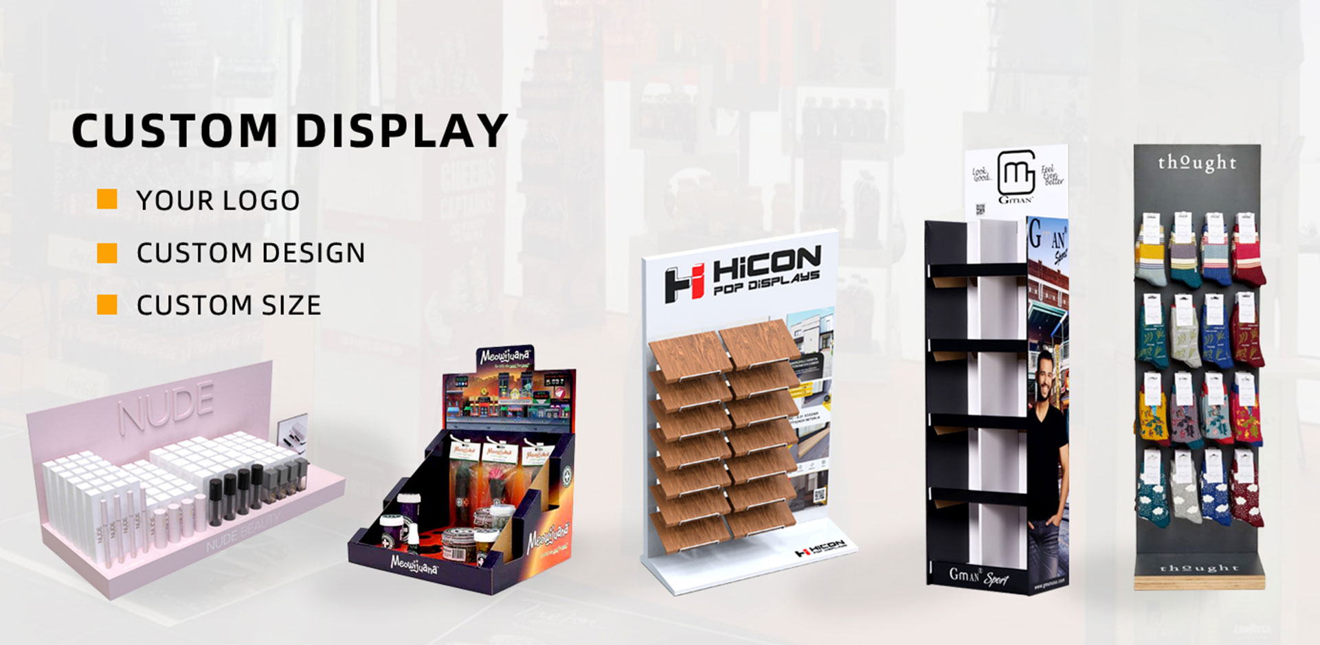 Custom Display Rack, Display Stand, Display Case - HICON POP DISPLAYS