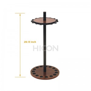 Round Wooden Fishing Rod Display Stand Fishing Pole Rod Holder Stand